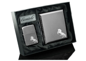 Подарочный набор портсигар с зажигалкой Gentelo 3-4110 