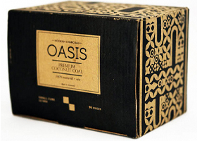 Уголь для кальяна OASIS (22mm) - 1KG - 96 BRICKS