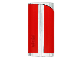 Зажигалка Adorini Single Jet турбо с пробойником, красная с серебром 15445