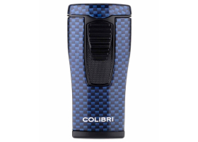 Зажигалка сигарная Colibri Monaco (тройное пламя), синий карбон LI880T13