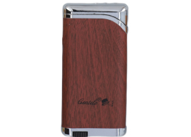 Зажигалка Gentelo Silver-Burgundy Wood 4-2500