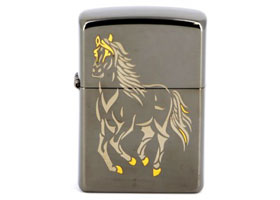 Зажигалка Zippo 28645 Running Horse Black Ice