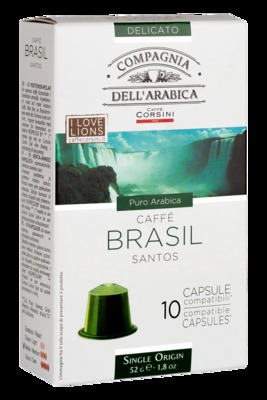 Бразильский Кофе в капсулах  Compagnia Dell'Arabica Brasil Santos 