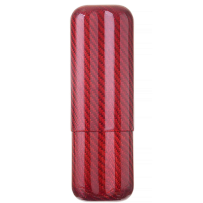 Чехол Lubinski на 2 сигары, красный карбон FK1382-4