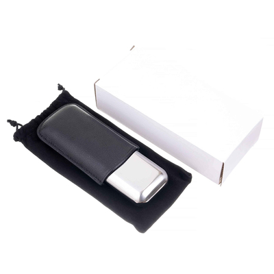 Чехол Lubinski на 2 сигары, металл и кожа, черный FK1372-1