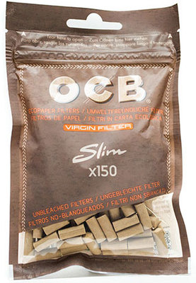 Фильтры для самокруток OCB Slim Unbleached 6 мм. (150шт.)