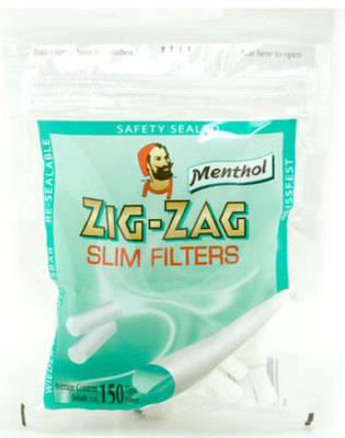 Фильтры для самокруток Zig-Zag Slim Menthol 6 мм.