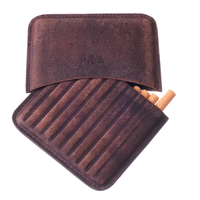 Сигаретница P&A на 10 штук, натуральная буйволиная кожа T114-Buffalo