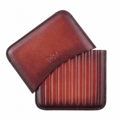 Сигаретница P&A на 10 штук, натуральная кожа T114-Bordo