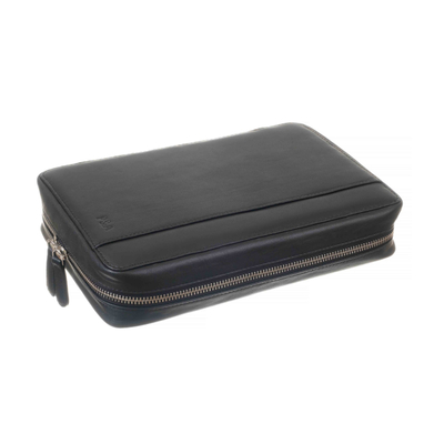 Сигарная сумка-хьюмидор P&A на 5 сигар, натуральная кожа C260-Black