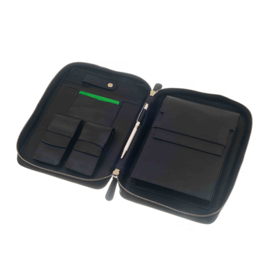 Сигарная сумка-хьюмидор P&A на 5 сигар, натуральная кожа C260-Black