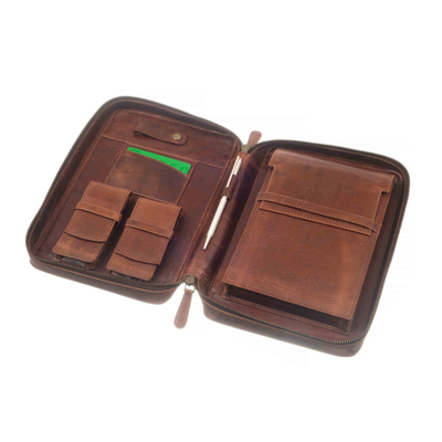 Сигарная сумка-хьюмидор P&A на 5 сигар, натуральная кожа C260-Brown