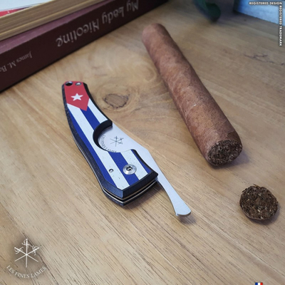 Сигарный нож Le Petit - Flag - Cuba - Dark wood