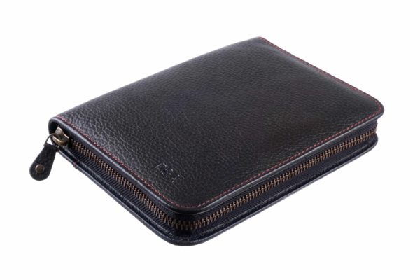 Сигарная сумка P&A на 6 сигар, натуральная кожа, черная C251-Black