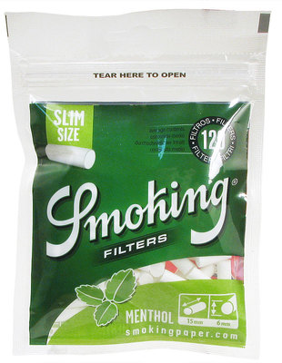 Фильтры для самокруток Smoking Slim Menthol