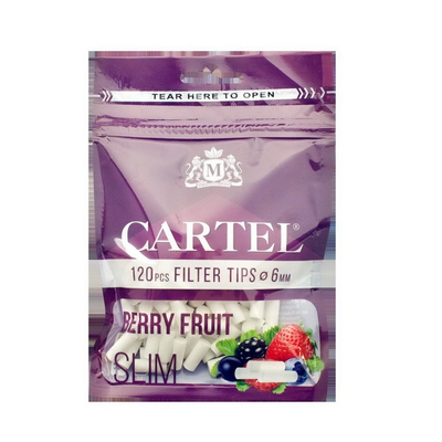 Фильтры для самокруток Cartel Slim Berry Fruit 120