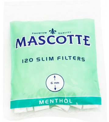 Фильтры для самокруток Mascotte Slim Filters Menthol 120