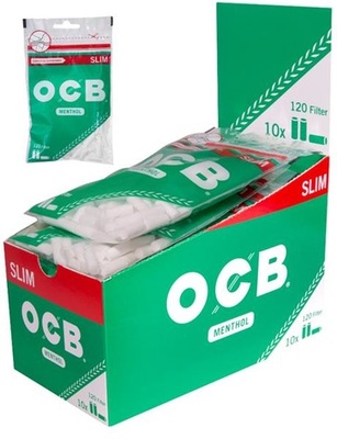 Фильтры для самокруток OCB Slim Menthol 6 мм.