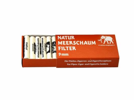 Фильтры для трубок White Elephant Natur Meerschaum Filter 9mm 20 шт.