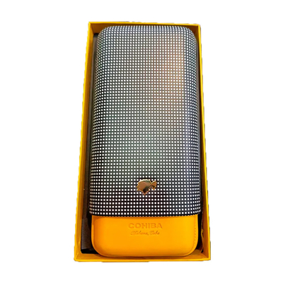 Футляр Cohiba в клеточку на 3 сигары