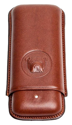 Футляр на 2 сигары Dunhill PA3022B Bulldog  Corona Extra  Brown