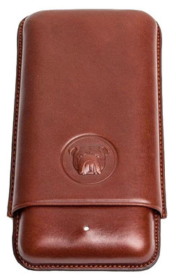 Футляр на 3 сигары Dunhill PA3023B Bulldog  Corona Extra  Brown