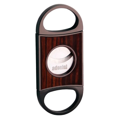 Гильотина Adorini Fusion c двойным лезвием с эбеновым деревом, темно-серый 16206