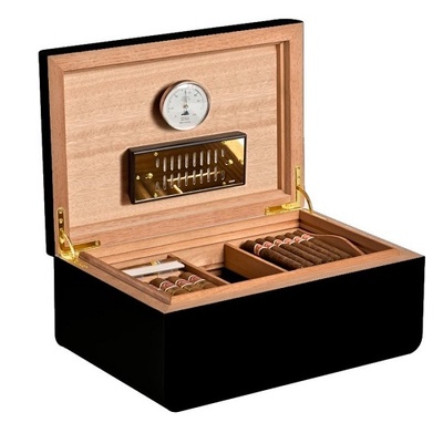 Хьюмидор Adorini Carrara L black - Deluxe (на 100-150 сигар)