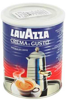 Итальянский кофе Lavazza Молотый Crema e Gusto 250 гр. (ж/б)