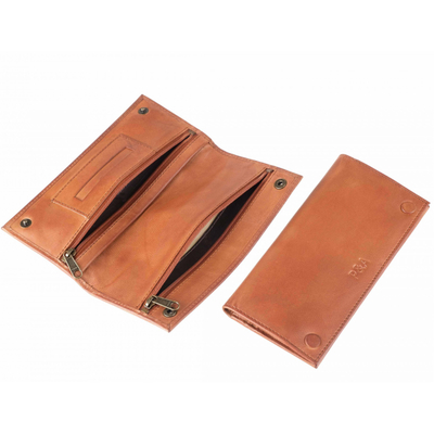 Кисет P&A для самокруток и 2 смесей, натуральная кожа P307-Cognac