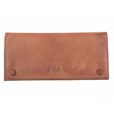 Кисет P&A для самокруток и 2 смесей, натуральная кожа P307-Cognac