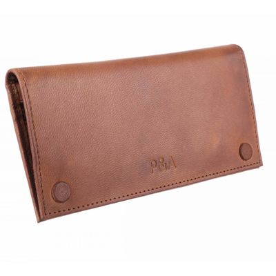 Кисет P&A для самокруток и 2 смесей, натуральная кожа P307-Cognac