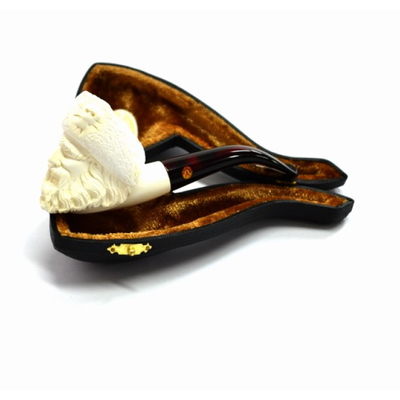 Курительная трубка Altinay Meerschaum Carved Bent Pirat, без фильтра