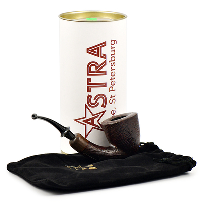 Курительная трубка Astra - Aurora 133-2 - Dublin bent Brown Blast, без фильтра