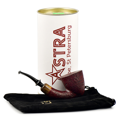 Курительная трубка Astra - Aurora 134 - Dublin bent Bordeaux Blast, без фильтра