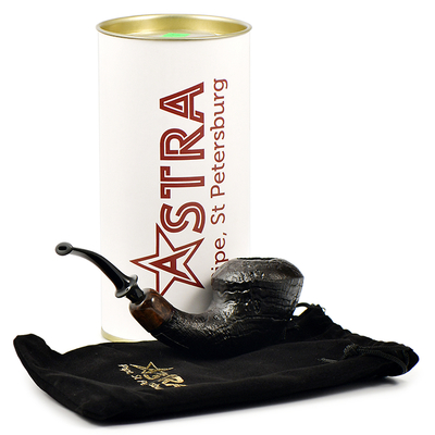 Курительная трубка Astra - Aurora 145 - Rodesian bent Black Blast, без фильтра