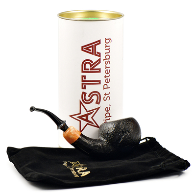 Курительная трубка Astra - Aurora 155 - Tomato bent Black Blast, без фильтра