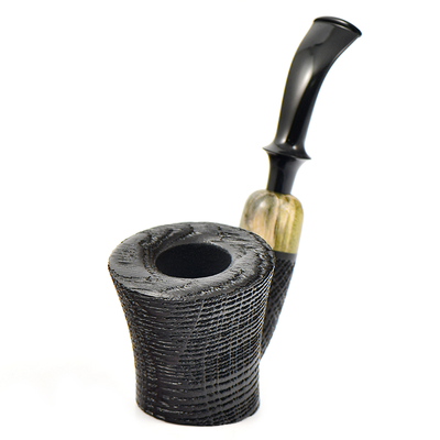 Курительная трубка Astra - Aurora Morta 215 - Poker bent Black Blast, без фильтра
