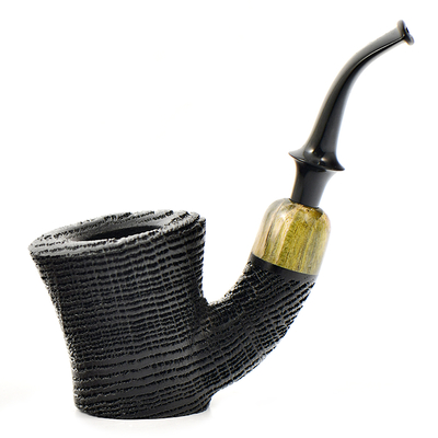 Курительная трубка Astra - Aurora Morta 215 - Poker bent Black Blast, без фильтра