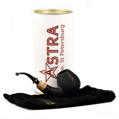 Курительная трубка Astra - Aurora Morta 225 - Brandy bent Black Blast, без фильтра