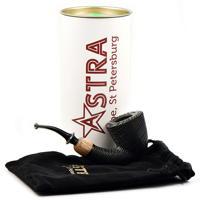 Курительная трубка Astra - Aurora Morta 235 - Dublin bent Black Blast, без фильтра
