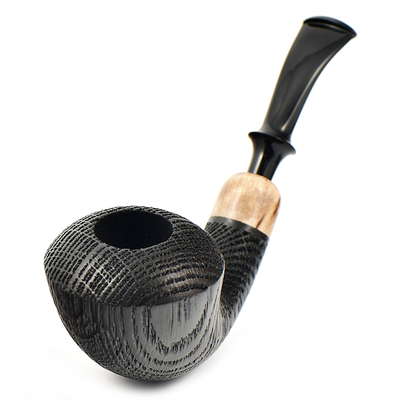 Курительная трубка Astra - Aurora Morta 245 - Rhodesian bent Black Blast, без фильтра
