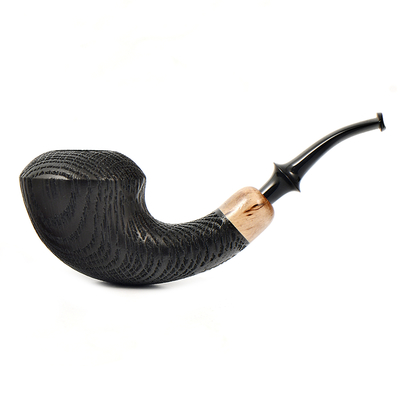 Курительная трубка Astra - Aurora Morta 245 - Rhodesian bent Black Blast, без фильтра
