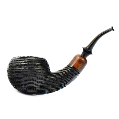 Курительная трубка Astra - Aurora Morta 255 - Tomato bent Black Blast, без фильтра
