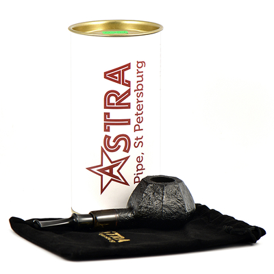 Курительная трубка Astra Nova - Tomato Faceted Black Blast - 155, без фильтра
