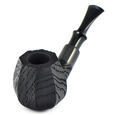 Курительная трубка Astra Nova Morta - Apple Bent Faceted Black Blast - 245, без фильтра