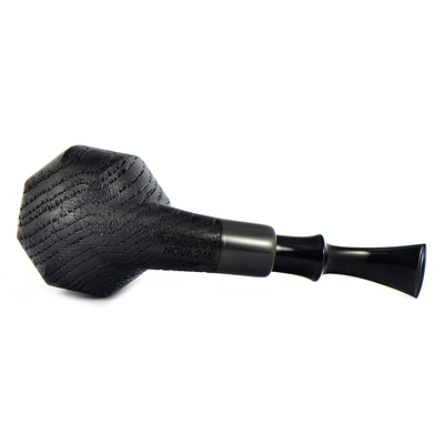 Курительная трубка Astra Nova Morta - Apple Bent Faceted Black Blast - 245, без фильтра