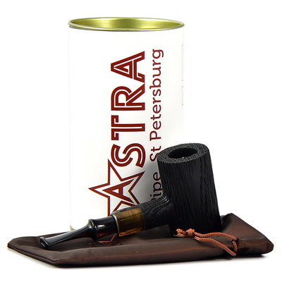 Курительная трубка Astra Nova Morta - Poker Beveled Black Blast - 215, без фильтра