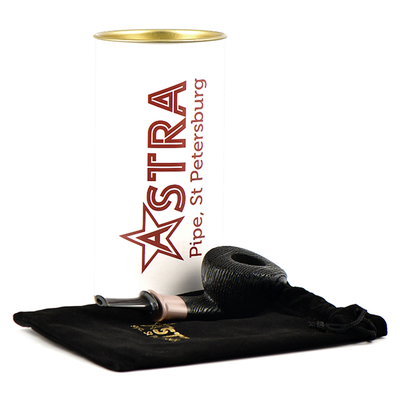 Курительная трубка Astra Spigot Morta 235 - Wide Dublin Black Blast, без фильтра