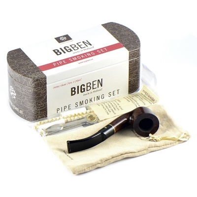 Курительная трубка Big Ben Smoking Set brown bent (набор)